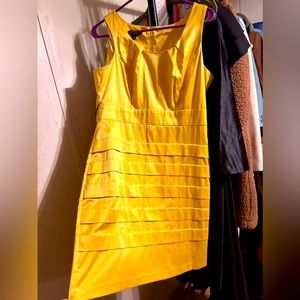 Ripple yellow dress